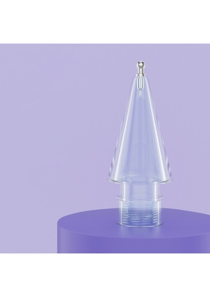 Apple Pencil (2. Nesil)/kalem (1. Nesil)/kalem (Usb-C) Yedek Uçları Tablet Kalem Uçları-Yuvarlak Boncuk Ucu/şeffaf Mavi (Yurt Dışından)