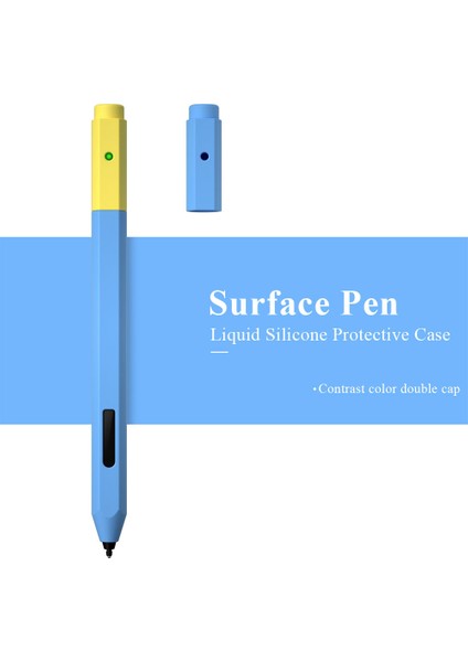Microsoft Surface Kalem Sıvı Silikon Koruyucu Kalem Kutusu Toz Geçirmez Sarma Kapak Kılıfı-Gök Mavisi (Yurt Dışından) indirimleri