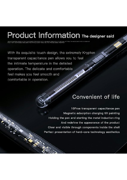 10PRO Şeffaf Aktif Kapasitif Kalem Eğim Hassasiyeti ve Avuç Içi Reddetme Kalemi iPad Için (Kablosuz Şarj) (Yurt Dışından) modelleri
