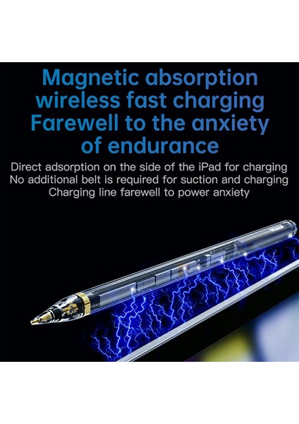 10PRO Şeffaf Aktif Kapasitif Kalem Eğim Hassasiyeti ve Avuç Içi Reddetme Kalemi iPad Için (Kablosuz Şarj) (Yurt Dışından) fırsatları