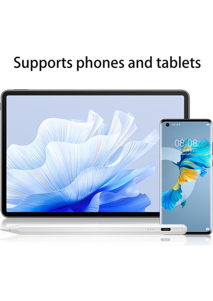 KHD-106TB Evrensel Aktif Kapasitif Kalem Dokunmatik Ekran Telefon Tablet Kalem-Gradyan Pembe (Yurt Dışından)