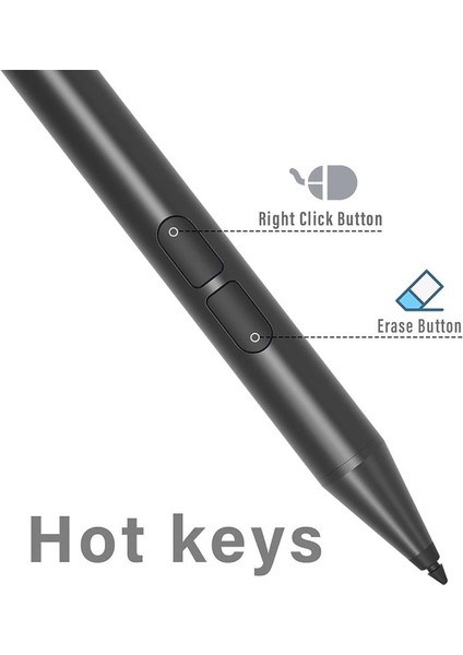 JD02 Dizüstü Bilgisayar Kalemi Istemsiz Dokunmaya Karşı Yüksek Hassasiyetli Kapasitif Kalem Microsoft Surface Notebook Için-Siyah (Yurt Dışından) modelleri