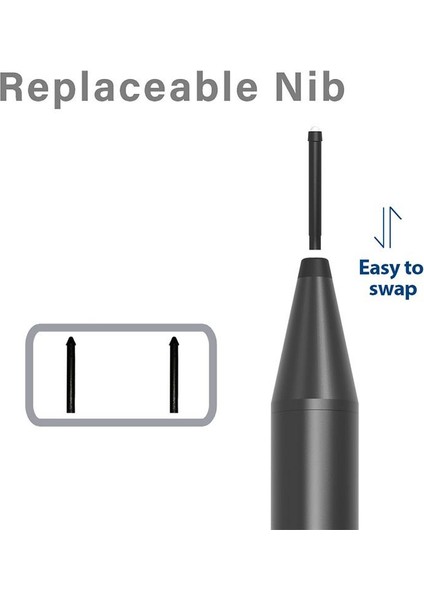 JD02 Dizüstü Bilgisayar Kalemi Istemsiz Dokunmaya Karşı Yüksek Hassasiyetli Kapasitif Kalem Microsoft Surface Notebook Için-Siyah (Yurt Dışından) fırsatları
