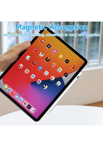 Ios ve Android Cihazlar Için 4 Led'li Pil Göstergeli Evrensel Kapasitif Kalem (Yurt Dışından)