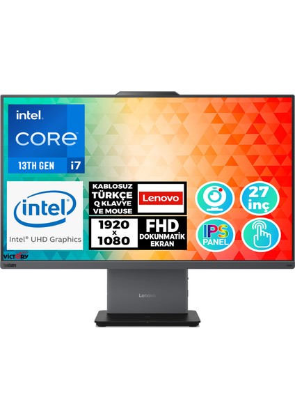 Thinkcentre Neo 50A I7-13620H 32GB 2tb SSD 27" Fhd Fdos Dokunmatik All In One 12SA0003TR 005