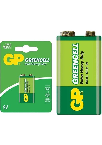 1604GLF Greencell 9 Volt Pil (Tekli)
