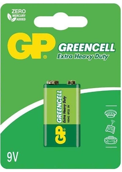 1604GLF Greencell 9 Volt Pil (Tekli)