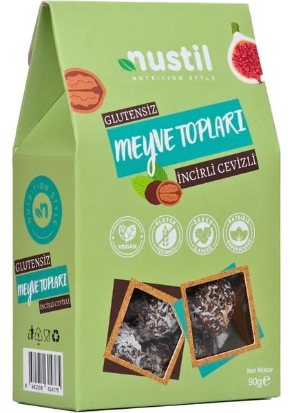 Glutensiz Incirli Cevizli Meyve Topları 90 gr