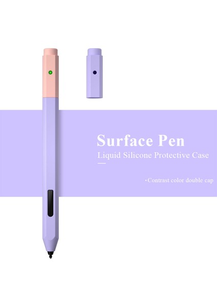 Microsoft Surface Kalem Sıvı Silikon Koruyucu Kalem Kutusu Toz Geçirmez Sarma Kapak Kılıfı-Mor (Yurt Dışından) indirimleri