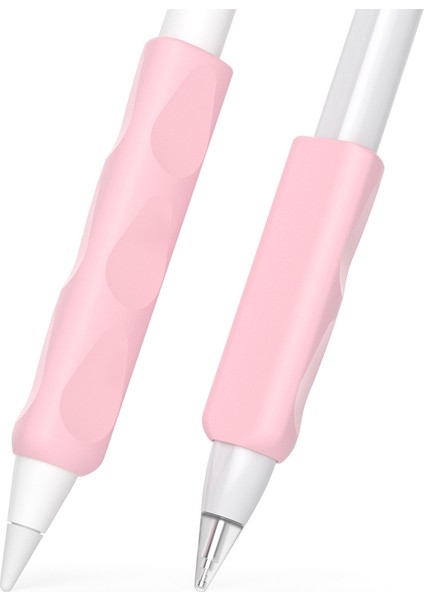 Apple Pencil Için 2 Adet Silikon Kılıf, Huawei M-Pencil Serisi Kalem Kapağı Tutacağı-Pembe (Yurt Dışından)