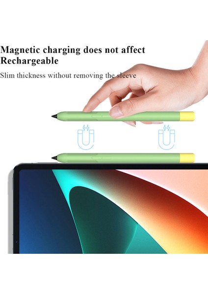 Xiaomi Inspired Stylus Kaymaz Kılıf Sıvı Silikon Tutucu Kılıf Deri Kapak Kalem Kapağı-Turuncu (Yurt Dışından)