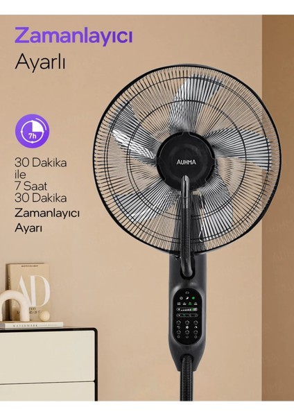2025 Model Auhma ACFN01 16 Inç 5 Bıçaklı 2.8 Litre Kapasiteli Buharlı Güçlü Vantilatör
