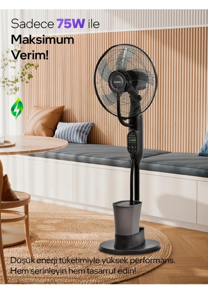 2025 Model Auhma ACFN01 16 Inç 5 Bıçaklı 2.8 Litre Kapasiteli Buharlı Güçlü Vantilatör
