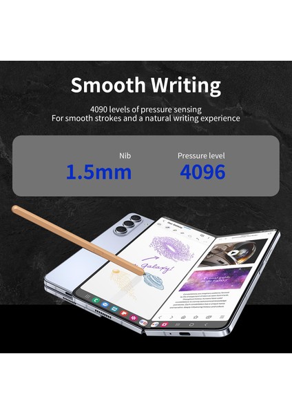 Samsung Galaxy Z Fold6 5g/z Fold5 5g/z Fold4 5g/z Fold3 5g Elektromanyetik Kalem Stylus Kalem Yuvası Ile-Pembe (Yurt Dışından)