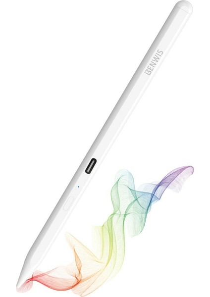 Benwıs iPad Kapasitif Stylus Kalem 230MAH Pil Eğim Hassasiyeti Tablet Kalem (Yurt Dışından)