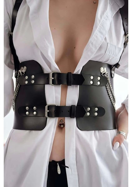 Zincir Detaylı Korse Kemer, Şık Deri Kadın Kemer fiyatları