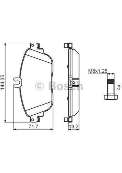 0064204620 Fren Balatası On (Mercedes W117-156-176-246 ) BOS-0986494662-MAR