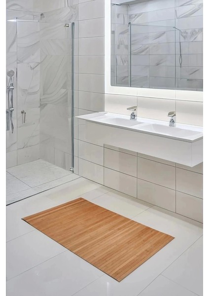 Naturel Bambu Kaydırmaz Çamaşır Makinası Üstü Örtüsü Mutfak Bulaşık Matı Su Geçirmez Banyo Matı indirimleri