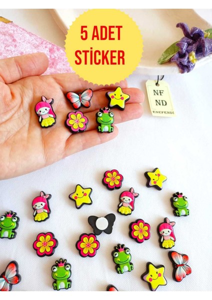 5 Adet Sticker 3D Yapışkanlı Matara Sticker Hediye Oyuncak Desenli Resimdekiler Gelir