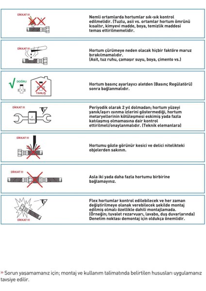 Bağlantı ve Batarya Hortumu - 3/8 N İnç 50 cm