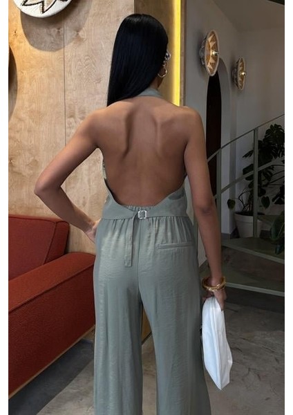 Halter Yaka Yelekli Modal Takım 10144
