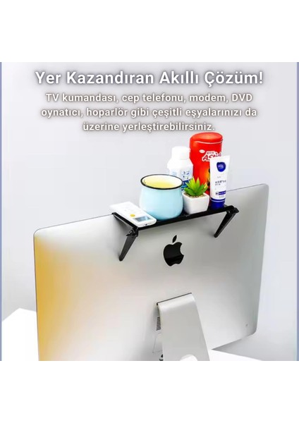 Katlanabilir Ayarlanabilir Monitör Tv Üstü Stand Modem Kumanda Standı Tv Üstü Stand Organizer