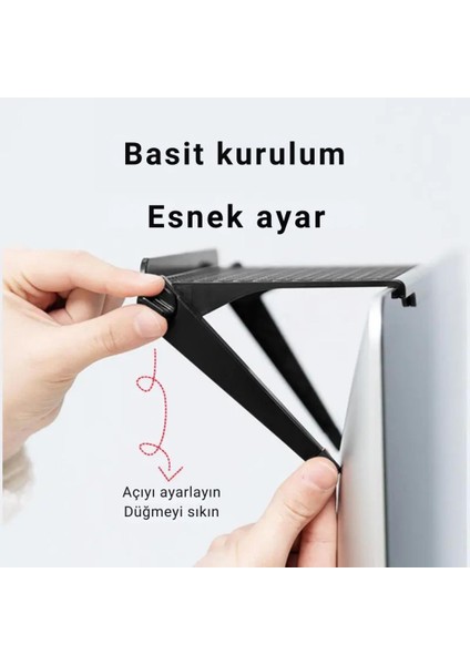 Katlanabilir Ayarlanabilir Monitör Tv Üstü Stand Modem Kumanda Standı Tv Üstü Stand Organizer