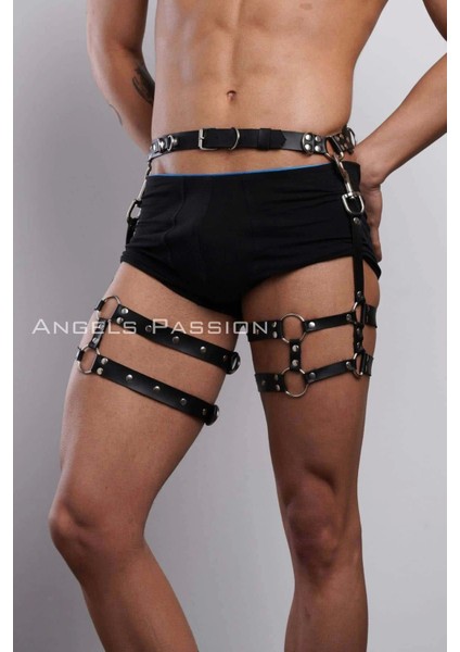 Erkek Bacak Harness, Bacak Pantolon Kemeri, Erkek Kısa Jartiyer M