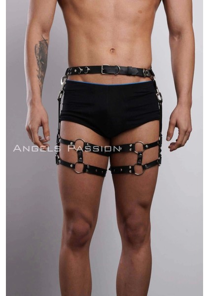 Erkek Bacak Harness, Bacak Pantolon Kemeri, Erkek Kısa Jartiyer M