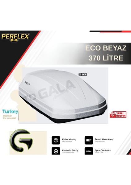Port Bagaj 370 Lt Eco Beyaz Çift Açılır
