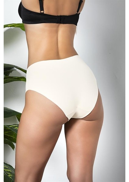 3'lü Paket Dikişsiz, Iz Yapmaz, Lazer Kesim, Yüksek Bel Slip Külot Ekru (BRF21263) fiyatları