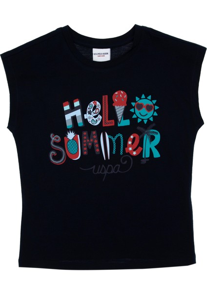 Kız Çocuk Lacivert Tişört 50306190-VR033