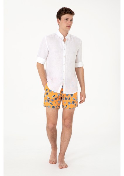Erkek Turuncu Deniz Şortu 50301284-VR051 modelleri