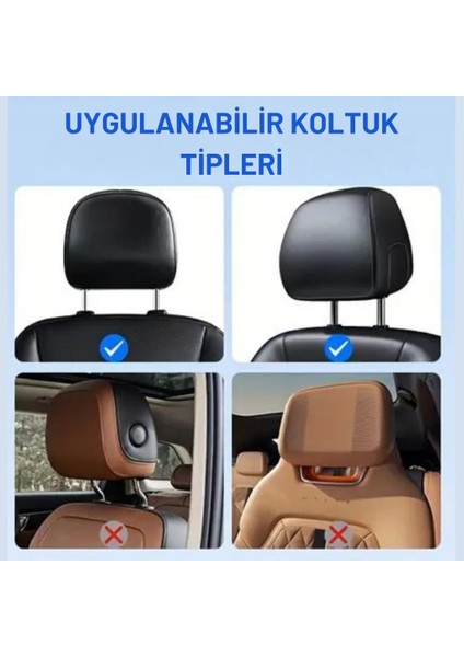 Katlanabilir Ayarlanabilir Suni Deri Araç Yastığı Oto Seyahat Yastığı Araç Boyunluk Oto Yastık