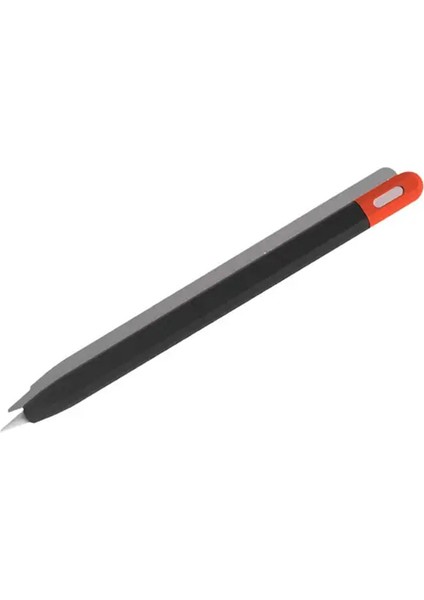 Apple Pencil (Usb-C) Için Kontrast Renkli Silikon Koruyucu Kılıf Stylus Kalem Düşmeye Lı Kapak-Siyah (Yurt Dışından)