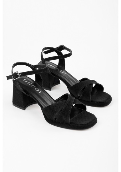 Kadın Tilia Siyah Simli Platform Topuklu Ayakkabı fiyatları