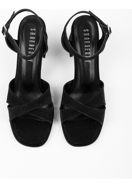 Kadın Tilia Siyah Simli Platform Topuklu Ayakkabı modelleri