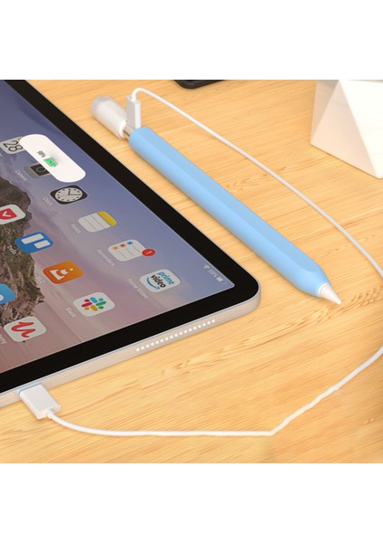 Apple Pencil (Usb-C) Için Şık Silikon Kılıf Stylus Kalem Koruyucu Kılıf-Gri (Yurt Dışından)