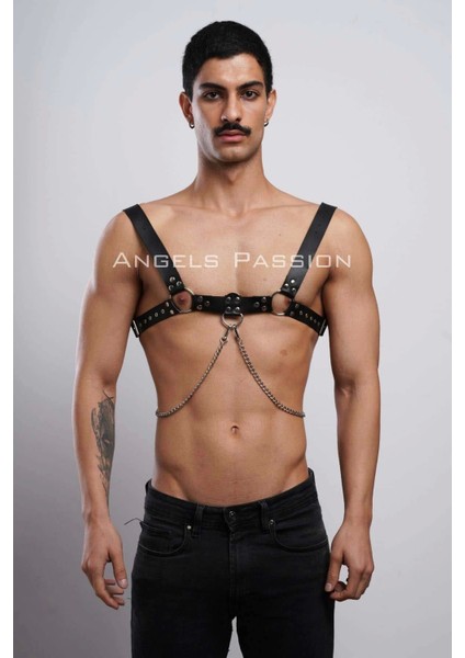 Erkek Gömlek Kemeri, Zincirli Göğüs Harness, Partywear, Clubwear M fiyatları