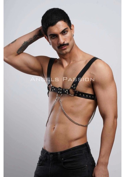 Erkek Gömlek Kemeri, Zincirli Göğüs Harness, Partywear, Clubwear M indirimleri