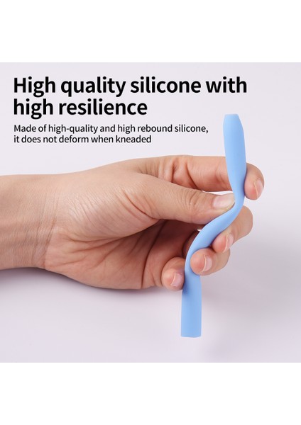 Apple Pencil (Usb-C) Için 2 Uç Kapağına Sahip Silikon Kılıf, Düşmeye Lı Kalem Kılıfı - Gök Mavisi (Yurt Dışından) indirimleri