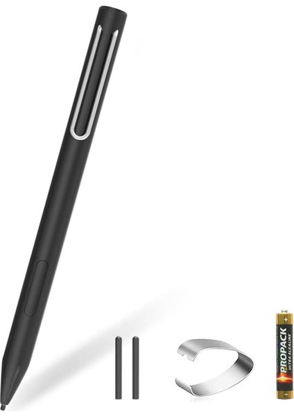 P303 Microsoft Surface Pro 4/5/6/go 2 Kalem Yüksek Hassasiyetli 1024 Basınç Seviyesi Çizim Yazma Aktif Kapasitif Kalem-Siyah (Yurt Dışından)