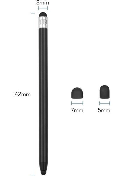[4 Adet] Kapasitif Ekranlı Tablet ve Akıllı Telefonlar Için Evrensel 2'si 1 Arada Hassas Dokunmatik Ekran Kalemleri - Siyah (Yurt Dışından) fiyatları