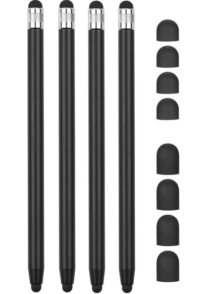 [4 Adet] Kapasitif Ekranlı Tablet ve Akıllı Telefonlar Için Evrensel 2'si 1 Arada Hassas Dokunmatik Ekran Kalemleri - Siyah (Yurt Dışından) modelleri