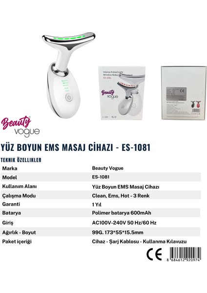 Yüz ve Boyun Ems Güzellik Cihazı indirimleri