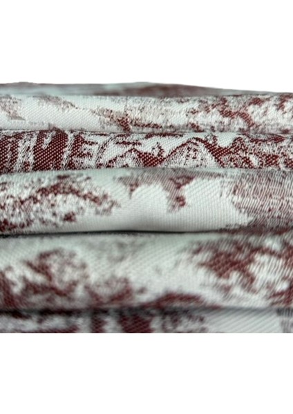 Yüksek Kaliteli Desenli Jakarlı Dokuma Kumaş Kırlent 45 x 43 cm (İçi Dolu) Bordo Ağırlıklı modelleri