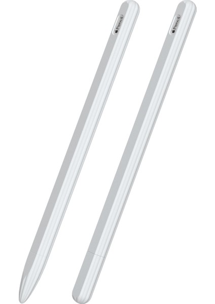 Apple Pencil Pro/pencil (2. Nesil) Kaymaz Sıvı Silikon Kalem Kılıfı Kalem Kılıfı-Beyaz (Yurt Dışından)