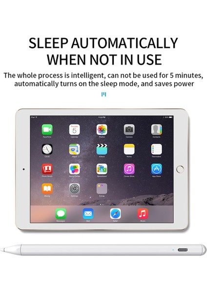 5. Nesil Manyetik Emilim Kalemi iPad Tablet Için Yanlış Dokunmatik Önleyici Aktif Kapasitif Kalem (Yurt Dışından)