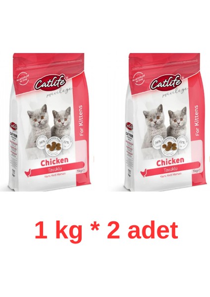 Tavuklu Kitten Yavru Kedi Maması 1 kg * 2 Adet