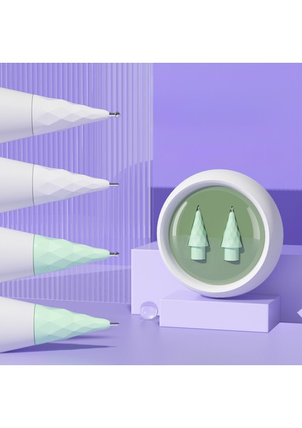 Apple Pencil (2. Nesil)/kalem (1. Nesil)/kalem (Usb-C) Uçları Rhombus Noiseless Kalem Uçları-Ince Uç/açık Sarı (Yurt Dışından)
